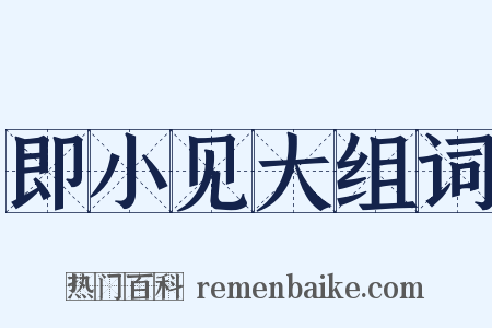 即小见大组词是什么意思的图片